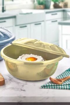 2 Adet Kapaklı Hamur Leğeni 5 Lt, Kek Börek Mayalama Yoğurma Çırpma Saklama Kabı Un Kutusu Kahve