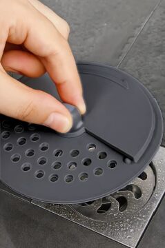 2 Adet Lavabo Süzgeci, Çevirmeli Kapak Koku Önleyici Mutfak Banyo Küvet Gider Tapası 2’li Set Füme