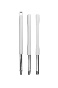 Tüm Vidalı Fırça ve Temizlik Gereçleriyle Uyumlu Mop Sapı, 3 Parçalı, Ayrılabilir, Çok Amaçlı Beyaz