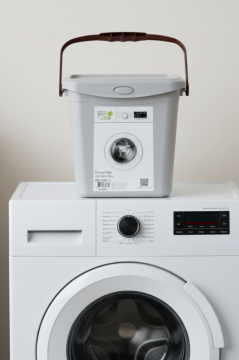 Flora 7 Lt Deterjan Kutusu, Kulplu Kapaklı Banyo Dolap Düzenleyici Saklama Kabı 1 Adet