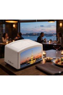 Flosoft F030 Nokta Peçetelik 24 Adet, Yatay Masaüstü Peçete Dağıtıcı 1 Koli=24 Adet