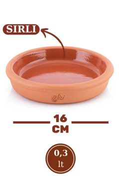 Elizi Çömlekleri 2 Adet Sırlı Toprak Kavurma Saç Kasesi, Toprak Etlik Kase 2’li Set SIRLI