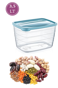 Flosoft 2’li Tablet ve Deterjan Saklama Kutusu, Un Bakliyat Saklama Kabı Seti 3,5+3,5 Litre