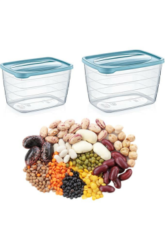 Flosoft 2'li Tablet ve Deterjan Saklama Kutusu, Un Bakliyat Saklama Kabı Set 6Lt+3,5Lt