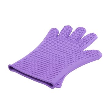 SİLİCOLİFE BEŞ PARMAK FIRIN ELDİVENİ LİLA
