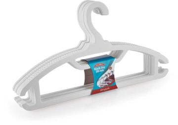 FLORA BÜYÜK BOY STİL ELBİSE ASKISI 6'LI F168 Beyaz