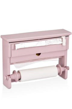 Flosoft 3’lü Folyoluk / Streçlik - Kağıt Havluluk - Folyoluk 3’ü Bir Arada Pembe