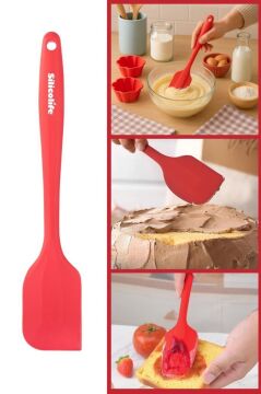 2’li Pasta Spatula Seti, Silikon Yanmaz Yapışmaz Spatula ve Çikolata Krema Reçel Sıvama Bıçağı Seti