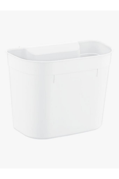 Flosoft Dolap İçi Askılı Çöp Kovası, Dolap Kapağı Asmalı Mutfak Banyo Çöp Kutusu Beyaz