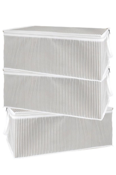 3’lü Baskılı Baza Hurcu Seti, Yatak Kanepe Altı Yastık Kıyafet Çamaşır Düzenleyici (60x40xcm) 3 Adet