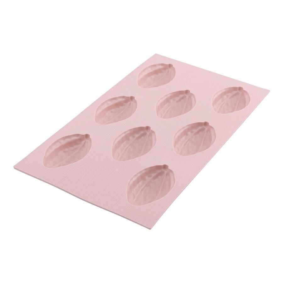 SİLİCOLİFE 8'Lİ BÜYÜK CEVİZ KEK KALIBI SOFT PEMBE