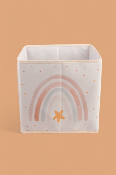 Tavşan Desenli Çocuk Odası Dolap İçi Oyuncak Düzenleyici Saklama Kutusu 30x30x28 cm