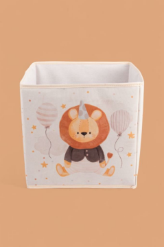 Tavşan Desenli Çocuk Odası Dolap İçi Oyuncak Düzenleyici Saklama Kutusu 30x30x28 cm