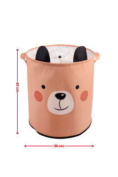 Ayıcık Desenli Bebek Çocuk Odası Düzenleyici Saklama Kutusu, Oyuncak Kirli Sepeti 3'lü Set