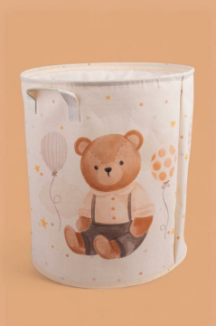 Tavşan Desenli Bebek Çocuk Odası Düzenleyici Saklama Kutusu, Oyuncak Kirli Sepeti 3'lü Set