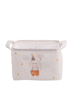 Tavşan Desenli Kulplu Dikdörtgen Bebek Çocuk Odası Düzenleyici Organizer 2'li Set