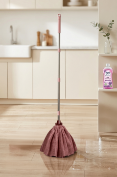 Mega Mop Sap Takımı Pembe, Mega Mikrofiber Havlu Mop + 3 Parçalı Paslanmaz Sap 110 cm 2’li Set