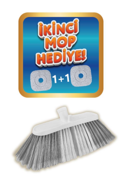 Mopigo Spin Mop Set, Mikrofiber Yer Duvar Kare Temizlik Seti + 1 Yedek Mop Bezi + Yumuşak Fırça