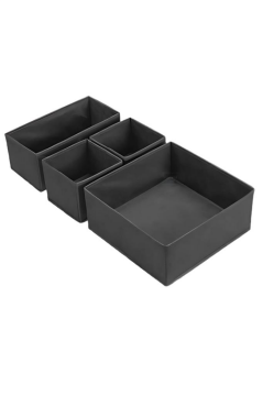 4'lü Dolap İçi Çamaşır Düzenleyici Set, Bebek Kıyafet Eşarp Çorap Sütyen Eşya Saklama Kutu Seti