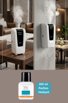Flosoft F218 Aromax Profesyonel Ortam Parfüm Difüzörü Beyaz, Dijital Ekranlı Koku Makinesi + 1 Adet Parfüm