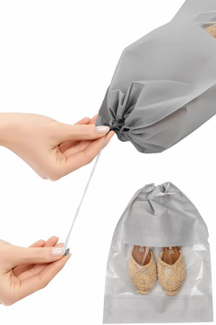 5’li Ayakkabı Hurcu Seti, Büzgülü Pencereli Valiz İçi Ayakkabı Taşıma Çantası Seyahat Düzenleyici