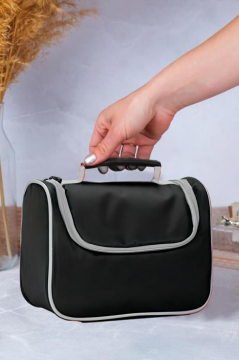 Makyaj Kozmetik Çantası, Geniş İç Hacimli Kozmetik Makyaj Kişisel Bakım Düzenleyici (24x21x15cm)