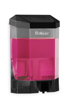 Duvara Monte Siyah Sıvı Sabunluk F032S, Mutfak Banyo Duş Şampuan Dezenfektan Sabun Dispanseri 500 ml