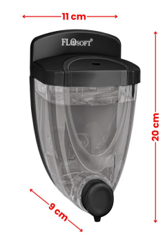 2 Adet Duvara Monte Sıvı Sabunluk F011S, Mutfak Banyo Duş Şampuan Dezenfektan Sabun Dispanseri Siyah