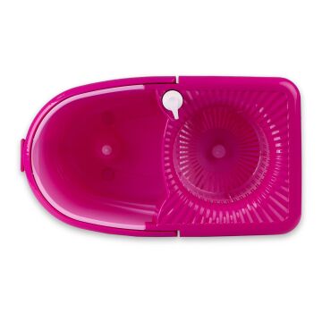 FLORA TRENDY TEKERLEKLİ ÇEKMELİ TEMİZLİK SETİ F369 Pembe