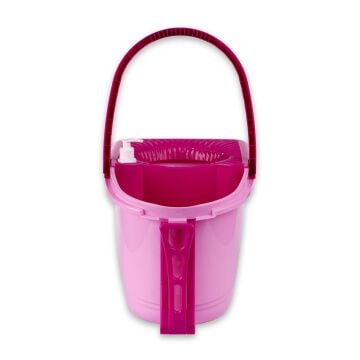 FLORA TRENDY TEKERLEKLİ ÇEKMELİ TEMİZLİK SETİ F369 Pembe