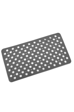 Vantuzlu Banyo ve Duş Kaydırmazı Dikdörtgen, Duşakabin Küvet İçi Kaydırmaz Vantuzlu Banyo Paspası Füme