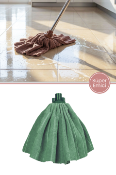 Flora F957 Süper Emici Mikrofiber Mop Jumbo, Fayans Ahşap Tüm Yüzeylerle Uyumlu Yedek Mop Başlığı