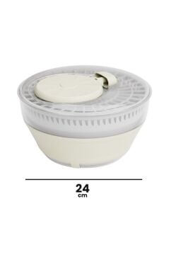 Katlanır Salata Kurutucusu 3650ml, Katlanabilir Sebze Meyve Yeşillik Kurutma Süzgeci Döneri Beyaz