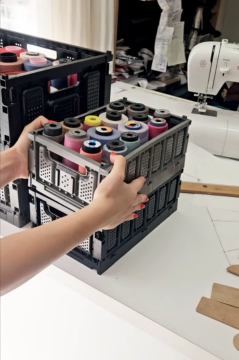 2 Adet Küçük Katlanır Kasa, Ofis Ev Mutfak Banyo Oyuncak Çok Amaçlı Saklama Sepeti (17x21x11cm)