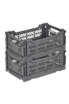 2 Adet Küçük Katlanır Kasa, Ofis Ev Mutfak Banyo Oyuncak Çok Amaçlı Saklama Sepeti (17x21x11cm)