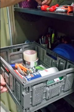 1 Adet Büyük Katlanır Kasa, Ofis Ev Mutfak Banyo Oyuncak Çok Amaçlı Saklama Sepeti (30x40x15cm)