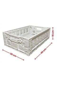 1 Adet Büyük Katlanır Kasa, Ofis Ev Mutfak Banyo Oyuncak Çok Amaçlı Saklama Sepeti (30x40x15cm)