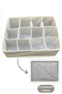 Onikiden 12 Bölmeli Çekmece İçi Düzenleyici, Çok Amaçlı Takı Çorap Kravat Eşarp Organizer Kutu