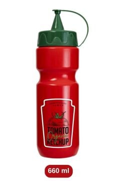 2’li Sos Şişesi Seti 660 ml, Kapaklı Plastik Ketçap ve Mayonez Şişesi Şef Sosluk 2’li Set