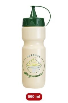 2’li Sos Şişesi Seti 660 ml, Kapaklı Plastik Ketçap ve Mayonez Şişesi Şef Sosluk 2’li Set