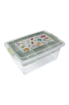 Bölmeli Kilitli Saklama Kutusu, Bujiteri Takı İlaç Dikiş İp Kırtasiye Hobi Oyuncak Organizer 5,75 Lt