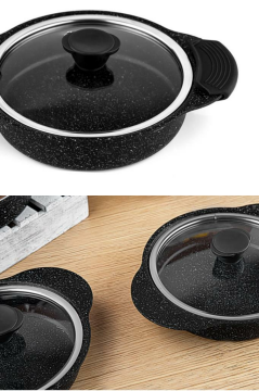 Granit Plus 3 Lü Sahan Seti Slikonlu Siyah 3521