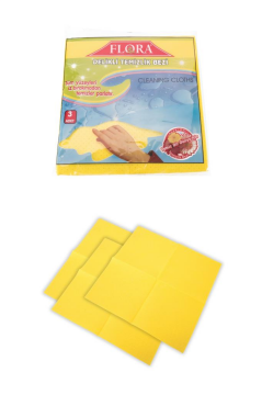 Deterjan Hazneli Bulaşık Fırçası ve 3’lü Temizlik Bezi Seti, Basmalı Yıkama Fırçası + 3 Adet Bez