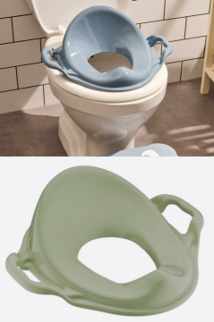 Onikiden Flosoft Kulplu Klozet Kapağı Adaptörü, Çocuk Tuvalet Eğitimi Alıştırma Oturağı Renkli