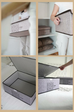 Keçe Kapaklı Mega Plus Baza Hurcu, Çok Amaçlı Düzenleyici Organizer Kutu Mega Boy 57x41x31 Cm