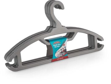 FLORA BÜYÜK BOY STİL ELBİSE ASKISI 6'LI F168 GÜMÜŞ