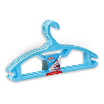 FLORA BÜYÜK BOY STİL ELBİSE ASKISI 6'LI F168 Turkuaz