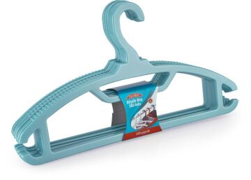 FLORA BÜYÜK BOY STİL ELBİSE ASKISI 6'LI F168 Turkuaz