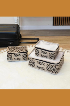 Flosoft 3'lü Çok Amaçlı Düzenleyici, Bavul İçi Düzenleyici Seyahat Çantası, Dolap İçi Organizer