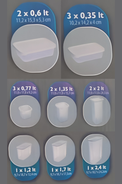 15’li Buzdolabı Düzenleyici Set, Buzluk Dondurucu Buzdolabı Erzak Saklama Kabı 15’li Set (16 Litre)